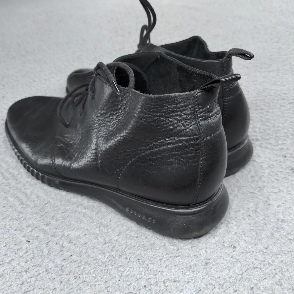 Cole Haan Chukka Boots Mens Size 11.5 Black Leather 2.ZEROGRAND Grand.OS C21984